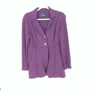 Nic+Zoe purple button down jacket size med